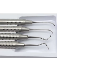 Instrumentos quirúrgicos para el ombligo, 4 Uds., Kit de escalador de dientes dentales de acero inoxidable, juego de instrumentos de limpieza de dientes Manual de doble extremo CE - Product Image 4