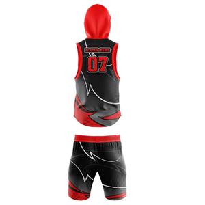 Conjuntos de Uniformes de Fútbol Americano con Capucha 7v7, Personalizados, 100% Poliéster, Transpirables, Impresión por Transferencia de Calor, Anti-UV, Sin Mangas, Unisex, para Adultos - Product Image 5