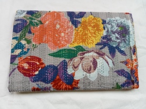 Edredón Kantha de algodón 100% tamaño King, colcha blanca con estampado de bloques indios hecha a mano para uso en Hotel, tipo sábana plana - Product Image 4