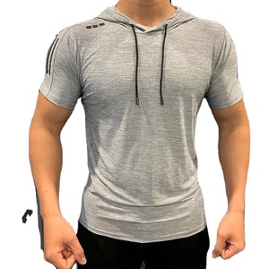 Sweat à capuche et sweat-shirt de sport pour hommes à séchage rapide Fitness Slim haute élasticité respirant T-shirt de course avec haut - Product Image 6