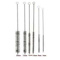 Personnalisé En Acier Inoxydable Pas Cher Prix Nylon Matériel Fil D'acier Poignée De Nettoyage Tube Bouteille Brosses