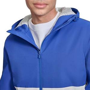 Veste de pluie d'hiver de haute qualité pour hommes personnalisé bloc de couleur fermeture éclair polyester coupe-vent capuche dernier prix High Street Style - Product Image 4