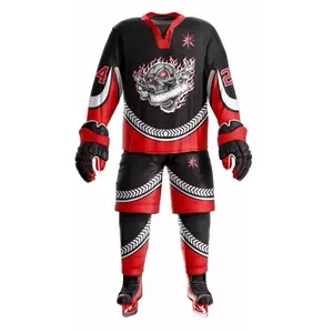 Sports Team Practice 100% Polyester Ice Hockey Jersey Customize Superb Quality <b>Men</b> Wear Ice Hockey Uniform By Qito International - Product Image 1