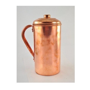 Jarra de cobre puro con acabado pulido suave, recipiente Ayurveda hecho a mano, perfecto para almacenamiento de agua, cocina, comedor, uso diario - Product Image 3