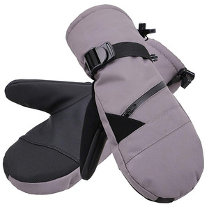 Gants de ski en cuir à doigts entiers, prix de gros, design personnalisé, imperméables, respirants, protection UV, anti-rides, doux - Product Image 4