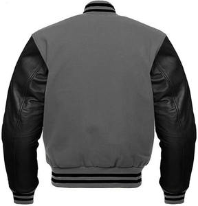 Unisex Varsity <b>Jackets</b> Custom Logo Wholesale Casual <b>Baseball</b> <b>Jacket</b> Canvas Stand Collar Cotton - Product Image 4