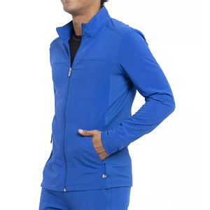Veste de gommage à fermeture éclair avant pour hommes, respirante, infroissable, médicale et élégante, OEM Veste de gommage d'échauffement pour infirmière - Product Image 5