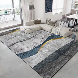 Alfombra de terciopelo personalizada de gran tamaño con base antideslizante de puntos, altura de pelo suave, patrón abstracto moderno, alfombra completa para sala de estar - Product Image 2
