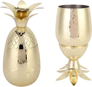 Shaker luxueux en forme d'ananas à cocktail en acier inoxydable pour accessoires d'outil de bar à la maison utilisation cocktail café glacé boissons raffinées - Product Image 3