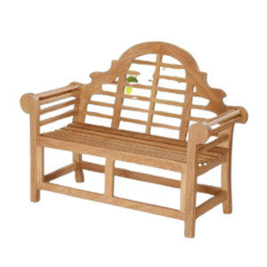 Banc de jardin Wembley en teck écologique de 120cm banc de patio en bois avec deux sièges pour meubles d'hôtels et de villas - Product Image 1