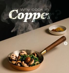 เครื่องครัวทองแดงแบบพกพาจะร้อนได้เร็วกว่าสแตนเลสถึง20เท่าทำให้การกระจายความร้อนได้ดียิ่งขึ้น - Product Image 1