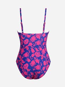 Conjunto de 2 piezas de micro bikini deportivo activo para mujer de diseñador con cuello Halter y patrón de estampado - Product Image 6