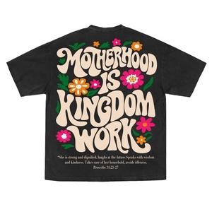 เสื้อยืดผู้หญิงโอเวอร์ไซส์แบบปรับแต่งได้ลายสกรีนพิมพ์โลโก้แฟชั่นขนาดพลัสไซส์สำหรับวัยรุ่นบริการ OEM - Product Image 1