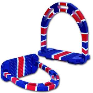 Equipo ecuestre de construcción Premium Estribos para carreras de caballos Estribos para montar a caballo de estilo inglés cómodos de aluminio - Product Image 1