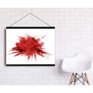 Minimalist Black MDF Magnetic <b>Poster</b> Strips 92.5 cm Pair for Home Decoration Hanging Function - Product Image 1