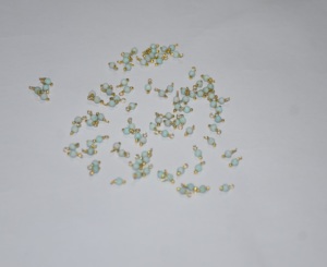 Belles perles enveloppées d'un seul fil d'amazonite naturelle. Perles en fil unique pour la fabrication de bijoux, pièces de chapelet - Product Image 2
