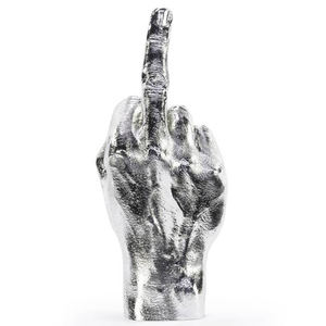 Sculpture moderne en acier inoxydable de forme unique avec base en marbre poli brillant, design géométrique, luxe pour la maison - Product Image 2