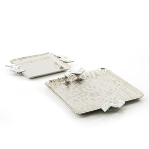 Customized Size <b>and</b> Shape <b>Kitchen</b> <b>Accessories</b> Brown <b>and</b> <b>Black</b> Color Metal <b>Wood</b> Serving Tray Handmade Fancy Food Serving Tray - Product Image 6