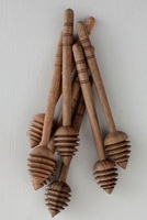 Cuillère à miel classique en bois naturel, lisse, écologique, jetable et durable, pour saupoudrer sur le pain et les toasts, en boîte