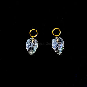 Cristal de Cuarzo Natural Tallado en Forma de Hoja, Piedras Preciosas Sueltas, Plata de Ley 925, Joyería, Colgantes y Dijes de Moda para Collar - Product Image 6