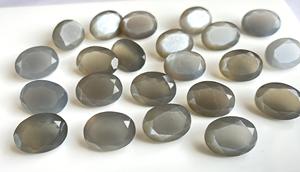 Piedra lunar gris natural 9x11mm Corte facetado ovalado Calidad superior-Piedra lunar gris llamativo Facetado ovalado - Product Image 5
