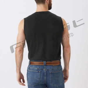 เสื้อกล้ามฟิตเนสแขนกุดสำหรับผู้ชายผ้าฝ้ายสำหรับออกกำลังกายยิมปล่อยชายเสื้อถักระบายอากาศได้ดีโลโก้ออกแบบได้ตามที่ต้องการ - Product Image 3