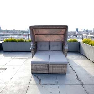 GSS Cómodo juego de muebles de mimbre De Poli ratán Sofá duradero Asientos de ocio para sala de estar al aire libre Villa Patio Taller - Product Image 3