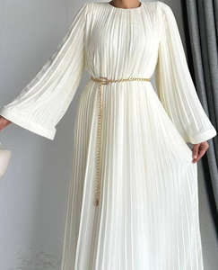 Nuevas colecciones Conjunto de dos piezas Abaya turco con diseño modesto Hermoso pañuelo a juego para uso informal diario - Product Image 5