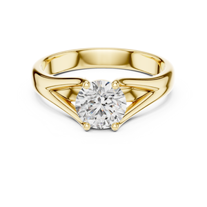 Anillo de diamante cultivado en laboratorio de 1ct al por mayor | Oro de 10K | EF, diseño de 4 puntas redondas | Anillo de boda de joyería personalizable - Product Image 1