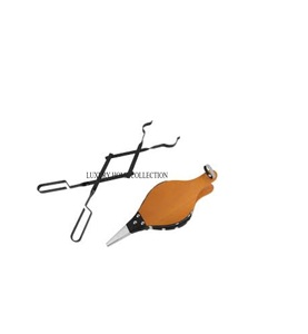 Heavy-duty industrial-strength black steel <b>fire</b> pit <b>tool</b> set with long ergonomic handles and rustproof construction - Product Image 1