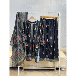 FUSION LAWN 3 PCS SUIT SL00250 เสื้อแขนสามส่วนผ้าชีฟองสไตล์โบฮีเมียนสุดชิค - Product Image 6