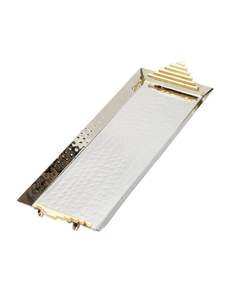 Bandeja de servicio de cobre de forma rectangular de gran calidad bandeja decorativa de mesa de diseño simple para bandeja de mesa de artículos para el hogar - Product Image 2