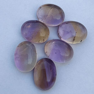 พลอยรูปวงรีอเมทรินธรรมชาติด้านหลังแบนปรับเทียบคุณภาพ AAA + พลอยหลังปรับเทียบขนาดได้ตามต้องการ - Product Image 5