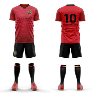 ชุดเครื่องแบบฟุตบอลสำหรับผู้ชายทีมมืออาชีพเสื้อฟุตบอลแห้งเร็วและกางเกงขาสั้นระบายอากาศได้ดี - Product Image 5