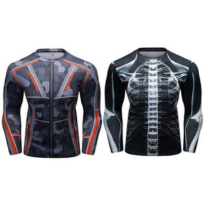 Barato precio bajo nuevo mejor profesional personalizado 100% poliéster barato sublimado Rash Guard para hombres - Product Image 2