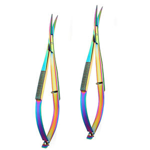 Meilleures ventes de micro-ciseaux Titane couleur arc-en-ciel aciers à haute teneur en métal ciseaux à cuticule personnalisés - Product Image 1