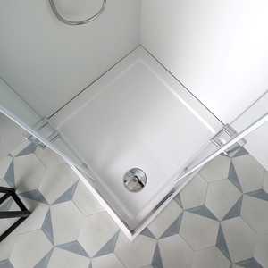 Mampara de Ducha Genoa 80x80 Cuadrada de Vidrio Satinado con Puertas Corredizas - Product Image 4