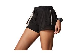 กางเกงขาสั้นเอวสูงของผู้หญิงกางเกงขาสั้นใส่เล่นยิมแบบเรียบง่ายสีไม่เรียบใช้ตกแต่งโลโก้ได้ตามต้องการ2025 - Product Image 5