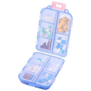 Oimdoinio Organisateur de pilules hebdomadaire, boîte de rangement en plastique ABS à 10 compartiments pour les voyages et l'usage quotidien - Product Image 4
