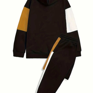 Tendance Survêtements pour hommes 2 pièces tenues athlétiques décontractées survêtements pour hommes respirant 100% coton vêtements homme ensembles - Product Image 4