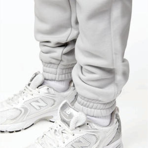 65% cotone 35% poliestere materiale Super morbido nastro di marca Trim Dynamic Jogger ruba pantaloni della tuta da <span class=keywords><strong>donna</strong></span> <span class=keywords><strong>grigi</strong></span> - Product Image 4