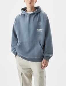 Sweat à capuche tendance pour homme 2024, en maille, à épaules tombantes, doublé, écologique, grande taille, personnalisable, imprimé, décontracté - Product Image 4