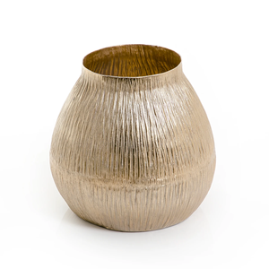 Vaisselle de sol et de salon et de bureau Vase à fleurs en or à vendre Vase à fleurs en métal de créateur de luxe Décor d'intérieur - Product Image 5