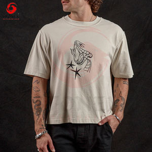 Unisex Boxy t <b>Shirt</b> Solid Color Heavyweight Streetwear Boxy Style Printed T-<b>Shirt</b> <b>for</b> <b>Men</b> - Product Image 5