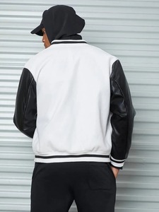 OEM Custom Men's <b>Vintage</b> <b>Varsity</b> <b>Jacket</b> Winter Wool Letterman Baseball <b>Jacket</b> with Embroidered Logo - Product Image 2