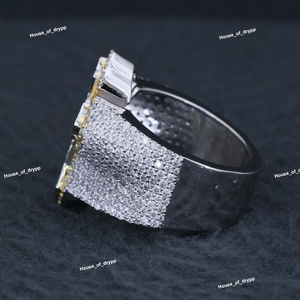 Silver Iced Out Cross Moissanite Diamond <b>Ring</b> With Luxury Pave Setting Bold Hip Hop Christian Statement <b>Men</b> Fashion Jewelry - Product Image 4