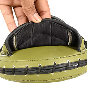 2024 guantes de boxeo de cuero con estampado de logotipo personalizado profesional adultos almohadillas de enfoque Kickboxing punzonado entrenamiento artes marciales - Product Image 5