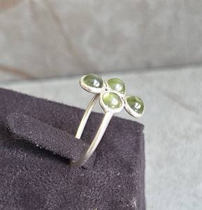 Fabriqué à la main 925 bague en argent Prehnite pierre précieuse bijoux de mariage ethnique à la mode pour les femmes cadeau de fête de fiançailles OEM disponible - Product Image 1