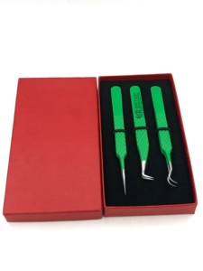 Pinzas para Pestañas de Acero Inoxidable de Doble Curvatura, Recubrimiento en Polvo Antimagnético y Antiestático, Duraderas y de Alta Calidad - Product Image 2