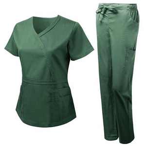 Uniformes d'hôpital de soins infirmiers de la meilleure qualité Scrubs Suit V Neck Short Sleeve Scrub Uniformes Sets For Pharmacy & Clinics - Product Image 4